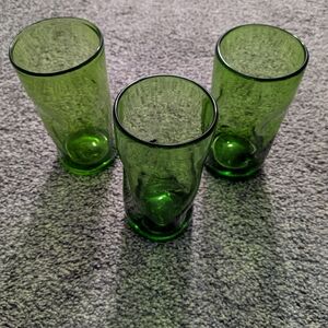 Green Pilgrim Dimple Glasses X3
